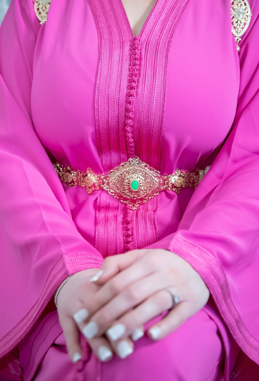 Ceinture doré, pierre verte