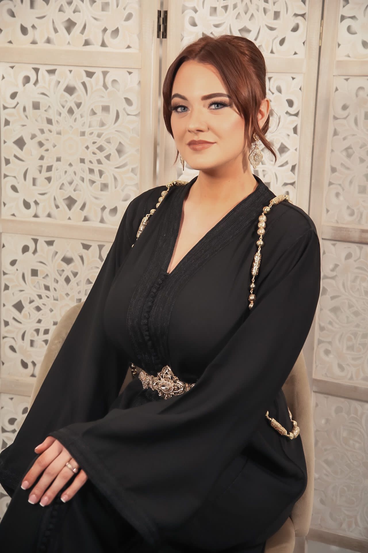 Caftan simple, Noir