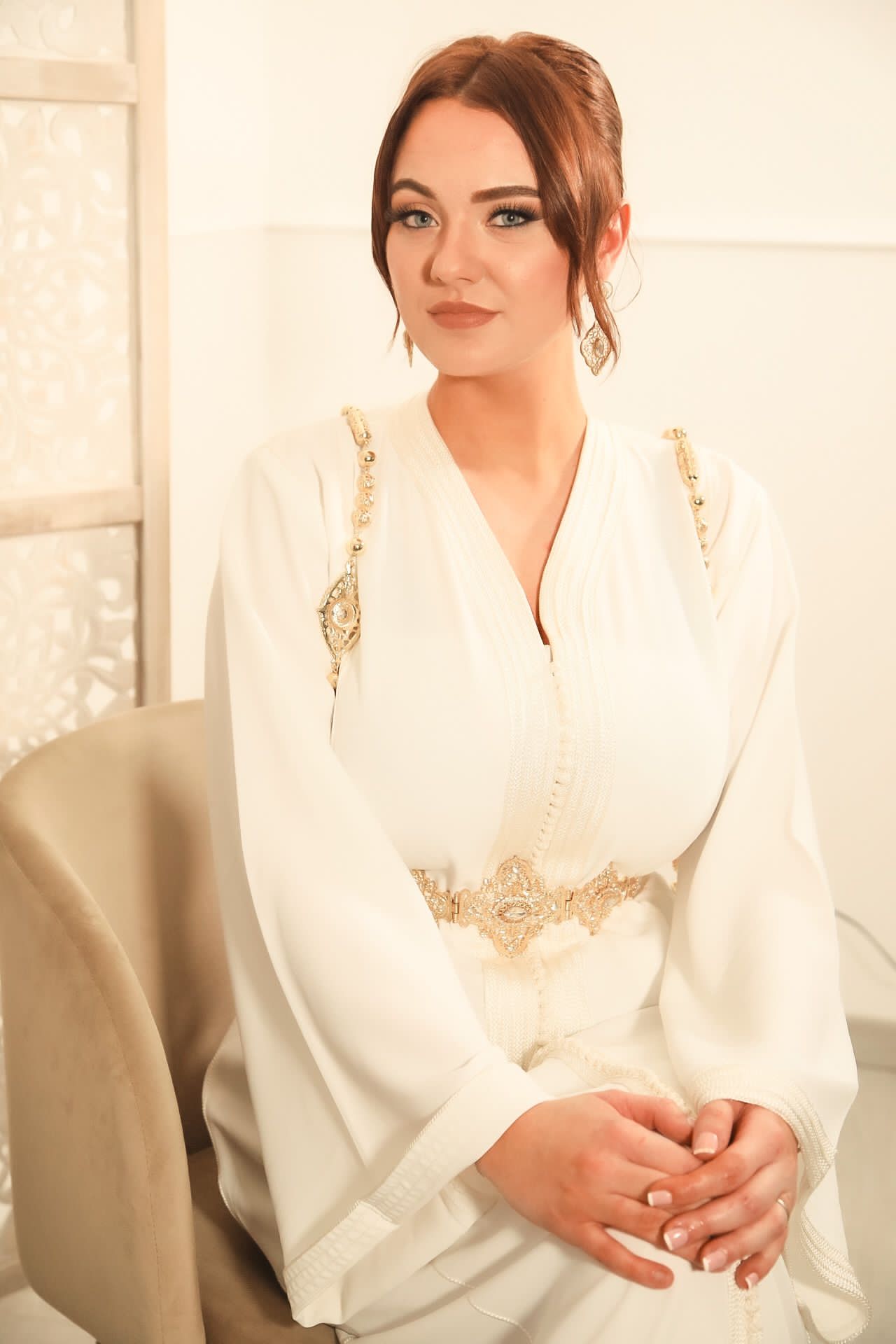 Eenvoudige kaftan, wit